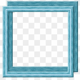 Wooden Frames Psd Blue - Picture Frame, HD Png Download - blue photo frames png