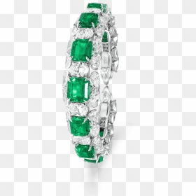 Pirouette Emerald Bangle - اسوارة الماس و الزمرد ناعمة, HD Png Download - bangles images png