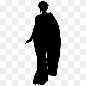 Woman In Saree Silhouette Clip Arts - Woman In Sari Silhouette, HD Png Download - saree png vector