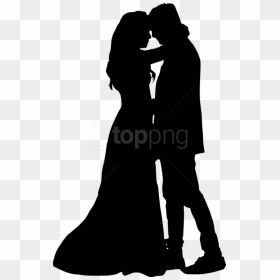 Free Png زوجان صورة ظلية Png Images Transparent - Bride And Groom Silhouette Svg, Png Download - romantic couple png