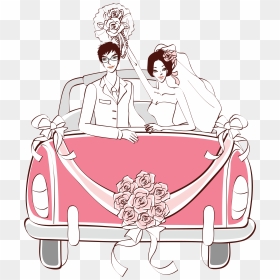 Collection Of Wedding Car Drawing High - Wedding Car Vector Png, Transparent Png - wedding car png