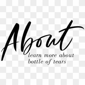 Bot About - Calligraphy, HD Png Download - bottle service png