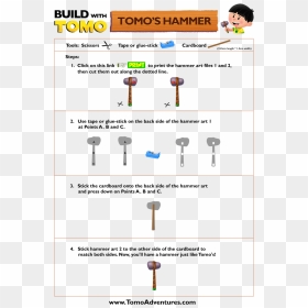 Diy Tomo The Hammer, HD Png Download - match stick png