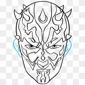 How To Draw Darth Maul From Star Wars - Star Wars Drawings Darth Maul, HD Png Download - darth sidious png