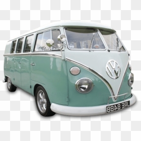 Vw Split-screen Campervan Turquoise & White - Vw Camper Van Png, Transparent Png - wedding car png