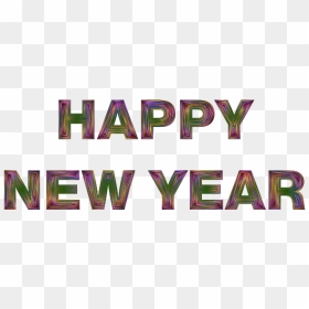 Happy New Year Chromatic - Graphic Design, HD Png Download - happy new year font png