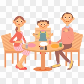 Family Restaurant Meal Clipart - Cartoon, HD Png Download - restaurant clipart png