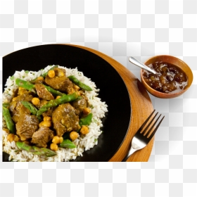 Lamb And Rice On Plate - Delicious Food Logo Png, Transparent Png - rice plate png