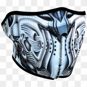 Auto Parts & Accessories Zan Headgear Biomechanical - Half Motorcycle Face Mask, HD Png Download - terminator half face png