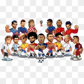 Mascotization Russia - Drawings Of Soccer Players, HD Png Download - football player messi png