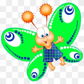 Funny Cartoon Butterfly Images - Butterfly Funny Clip Art, HD Png Download - butterfly cartoon png