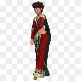 3d Indian Model Poses, HD Png Download - saree png vector