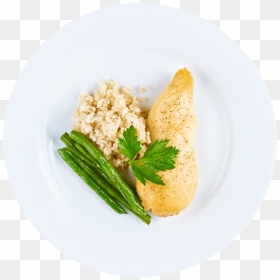 Brown Rice And Chicken Breast Png, Transparent Png - rice plate png