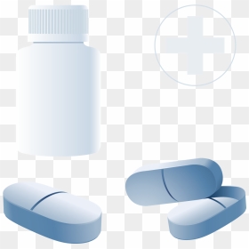 Bottle And Blue Pills Png Download - Plastic Bottle, Transparent Png - bottle service png