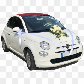 Fiat 500 Wedding Car, HD Png Download - wedding car png