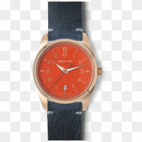Rose Gold Watch Flame Dial Navy Leather Band - Analog Watch, HD Png Download - watch dial png