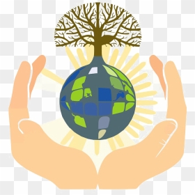 Earth In Hands Png Transparent Image - Hands Holding Earth Png Clipart, Png Download - hands logo png