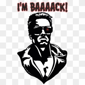 Terminator - I M Back Did You Miss Me, HD Png Download - terminator half face png