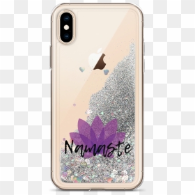 Avocadista Namaste Yoga Liquid Glitter Iphone Case - Iphones Cases Butterfly Quotes, HD Png Download - namaste images png
