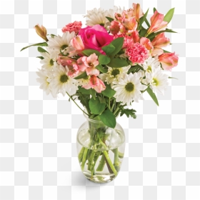 Arranjo De Flores Rosa, HD Png Download - flower boquet png