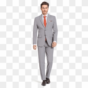 Grey Wool Blends Suit - Hombre Trajes Sastre Gris, HD Png Download - men in suit png