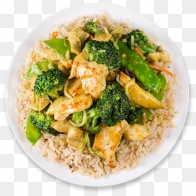Thai Coconut Chicken Plate - Food, HD Png Download - rice plate png