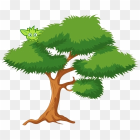 Tree With Three Branches Png - Cartoon Transparent Tree Png, Png Download - tree garden png