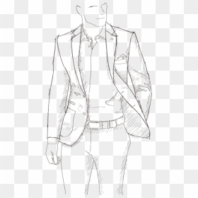 Suit Drawing, HD Png Download - men suit png