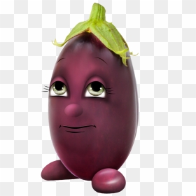 Cartoon Eggplant, HD Png Download - tomato cartoon png