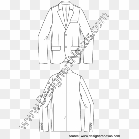 Dress Shirt Clipart Flat Sketch Men"s - Blazer, HD Png Download - mens dress png