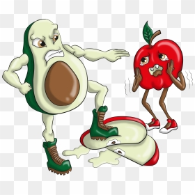 Angry Avocado For Graphic Tee - Portable Network Graphics, HD Png Download - tomato cartoon png