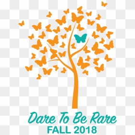 Dare 2 Be Rare - Butterfly And A Tree Drawing, HD Png Download - tree garden png
