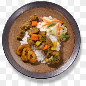 Curried Goat - Onion Ring, HD Png Download - rice plate png