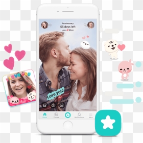 Between Couple App, HD Png Download - couple heart png