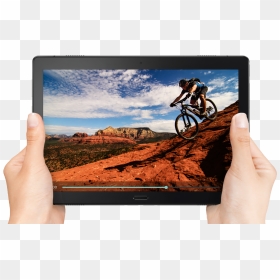 Lenovo Tab P10, HD Png Download - tablet in hand png