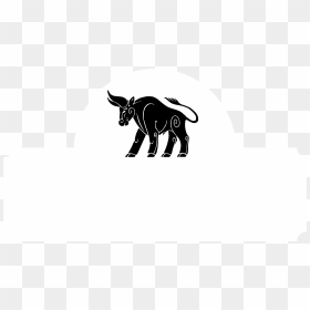 Black Bull Pub Logo Black And White - Tribal Bull, HD Png Download - indian bull png