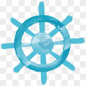 Transparent Water Circle Png - Ship Wheel Vector Border, Png Download - wheel clipart png