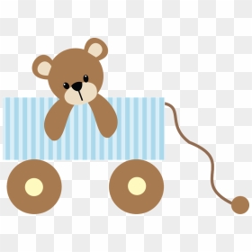 Beb Menino E Menina Blue Wagon Png - Baby Teddy Bear Clipart Png, Transparent Png - blue teddy bear png