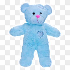 Blue Baby Heart Beat Teddy Bear - Blue Heartbeat Teddy Bear, HD Png Download - blue teddy bear png