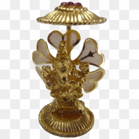 Ganesh Umbrella Gold Stand, Festival Gifts Online - Brass, HD Png Download - lord vinayagar png