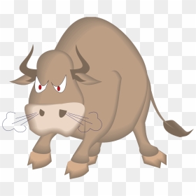 Angry Snorting Bull Svg Clip Arts - Bull At A Gate, HD Png Download - indian bull png