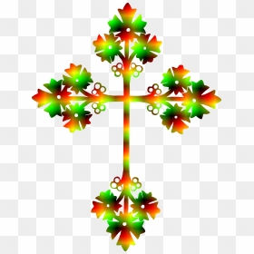 Cross Design 6 Clip Arts - Christmas Tree And Cross Clipart, HD Png Download - cross hd png