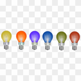 Colored Light Bulbs Png, Transparent Png - colour light png
