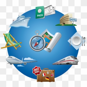 Tourism Travel Clip Art - Travel And Tour Icon, HD Png Download - hotel clipart png