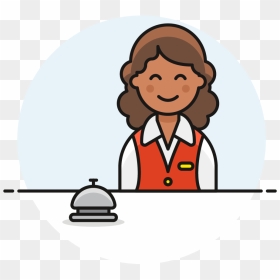 Receptionist Clipart, HD Png Download - hotel clipart png
