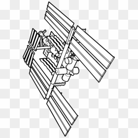 Spacecraft Drawing Iss - Nasa Space Station Sketch, HD Png Download - iss png