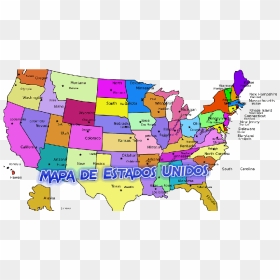 Mapa De Estados Unidos - Map, HD Png Download - blank us map png