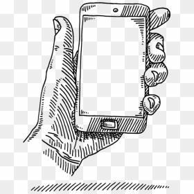 Person Holding Phone Drawing, HD Png Download - lifeline png