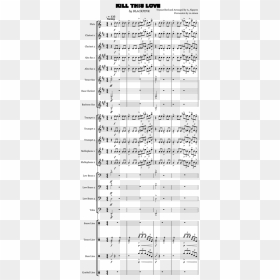 Transparent Blackpink Png - Kill This Love Flute Sheet Music, Png Download - kill png