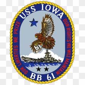 Uss Iowa Coa 2 - Uss Iowa Bb61, HD Png Download - iowa logo png